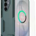 OtterBox Galaxy S26 Plus Bundle: Commuter Case & Screen Protector - Green | Magnetic Fast Charge Case - Dual Layer - Slim & Tough - Easy Install Kit - Shatter & Scrath Resistent - 360 Protection Bundle
