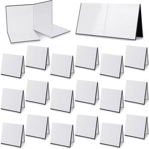 Zhanmai 10 Pcs Blank Game Board 18 x 18 Inches Quad Fold Dry Erase Make Your Own Game Board Folding Cardboard for School Classroom DIY Games Entertainment Activities