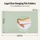 SUNEE Hanging File Folders Legal Size, 25 Pack File Folders 1/5-Cut Tabs, Morandi Colors, Stay Organized for Your Home and Office Bulk File and Documents