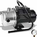 LANCHEZ Shallow Well Pump, Stainless Steel Garden Irrigation Pump, 115V Water Transfer Pump, Water Booster Jet Pump for Home Garden Lawn Farm, Silver