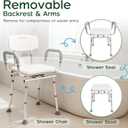 Swivel Shower Chair with Arms and Back, 450lbs Heavy Duty Shower Chair for Elderly and Disabled, Handicap Shower Chairs for Inside Shower Stool & Bath Tub Seat for Adults