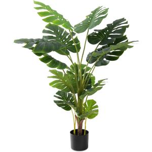 Artificial Tree-Faux Plants Indoor Outdoor- Keloteven 5FT Artificial Monstera Fake Tall Tree 16 Leaves - Artificial Plants for Home Decor, Office, Living Room and Pito Decoration, MD145 (Monstera - 5ft)