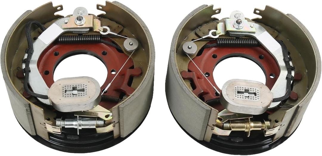 12-1/4" x 5" (12.25" X 5") Electric Trailer Brake Assembly Pair for 12,000 LBS (12K) Trailer Axles Left and Right Electric Trailer Brakes