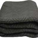 US Cargo Control Moving Blankets 72"x80" MBDELUXE65 Econo Deluxe, (65 lb/doz Weight), Professional Quilted Large Moving Blankets, Furniture Packing Pads for Shipping, Cargo Blanket, Black