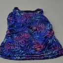 Yonique Tankini Tops for Women Swimwear Top Only Tummy Control Swim Top Modest Tank Top Bathing Suits No Bottom (Small, Blue Leaves)