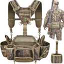 Hunting Fanny Pack for Men, Camo Waist Pack for Hunter, Fanny Hunting Backpack with Rifle & Bow Holder