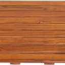Utoplike Teak Bath Mat, Large Wood Shower Mats for Bathroom, 31.7"x17.9" Sturdy Floor Mat for Indoor Spa or Outdoor