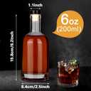 Wine Bottle 16PCS 200 ML Glass Bottles with Lids 6 oz Clear Glass Bottles with Cork Empty Wine Bottle with Stopper for Beverages Drinks Beer Water Soda
