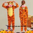 SWEETXIN Unise Kids Jumpsuit Cosplay Onesie One Piece Suit for Girls Boys Halloween Character Costume Dress Up Party (5T, Tigger)