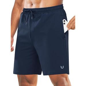NORTHYARD Men's Gym Shorts 7" Soft Breathable Athletic Basketball Shorts with Pockets, Elastic Waist for Workout, Navy, Size L