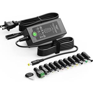 45W Universal 15V 13.5V 12V 9V 7.5V 6V 5V DC Power Supply, Switching AC Adapter Replacement Power Cord for LED Strip Lights Baby Monitor Security Cameras, Support 1A 2A 3A Max.