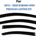 YQAUTEC Window Visors Rain Guards Shield Compatible with 2015-2021 Subaru WRX, Window Wind Deflectors Vent Shades for 15-21 Premium Limited STi