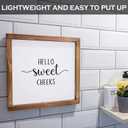 3 x Hello Sweet Cheeks Bathroom Sign Framed 12x12 Inch - Hey Sweet, Wooden Bathroom Signs Farmhouse Sign Hello Sweet Cheeks Bathroom Decor Bath Sign Rustic