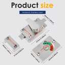 Door Lock Indicator, Zinc Alloy Privacy Swivel Security Bolt Door Lock Latch Indicating Lock Bathroom Window Indoor and Outdoor Security Latch