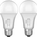 Color Selectable A19 LED Light Bulbs - Choose from 5 Colors Soft White to Daylight White. E26 Base, 60W, 800 Lumens, 85% Energy Saving for Indoor & Outdoor (2-Pack)