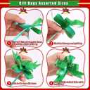 Orchidleaf 12 Pack Christmas Basket for Gifts Empty with Handle Gift Baskets Empty to Fill Bulk Red and Green Gift Boxes with bows, Gift Cards for Christmas Party Presents