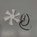 6" Replacement White RV Vent Fan Blade with 12V D-Shaft Motor, Compatible with Heng's, Elixir, Ventline, Jensen