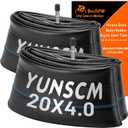 2-PCS 20x4 Heavy Duty Fat E-Bike Tire Tubes 20 x 4.0/ 4.5 TR4A-40L Scharder Valve (102/ 114-406) Inner Tubes Compatible with 20x4.0 20x4 20x4.25 20x4.50 Bike Bicycle Fat Tire Tubes