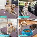 OLANLY Dog Door Mat for Muddy Paws 36x24, Paw Print Design, Absorbs Moisture and Dirt, Absorbent Non-Slip Washable Doormat, Quick Dry Chenille Mud Mat, Entry Indoor Entryway Carpet, Deep Plum