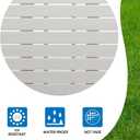 31.5" Outdoor Round Coffee Table, Adirondack Patio Coffee Table, Outdoor Large Side Table for Balcony Lawn (White)