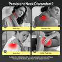 Neck Massager with Heat, Electric Shiatsu Neck and Shoulder Massager with Fingers - Use 5V/2A Standard USB Charger Only