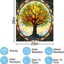 Dishwasher Magnet Cover Tree of Life Glowing Front Dishwasher Cover Decorative Refrigerator Reuseable Home Cabinet Appliances Stickers Decor 23 x 26 inch