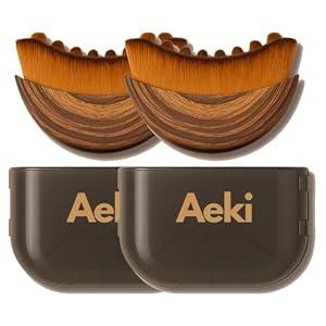 Aeki Brush, Lymphatic Contour Face Brush, Lifting and Firming, Improves Skin Glow & Absorption, Ergonomically Designed to Fit The Skin Precisely and Relieve Fatigue (2Pcs)