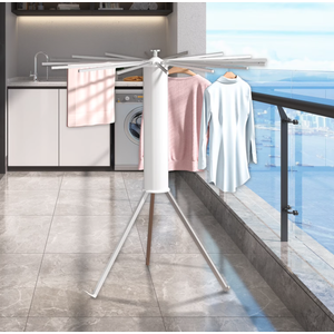 Aluminum Rod Summer Clothes, Small Fashionable Clothes Drying Rack, laundry and drying space, White (50x50x121cm)
