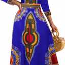African Long Dresses for Women Elegant Church Dresses Print Maxi Dress High Waist Cocktail Bohemian Vintage Party Outfits
