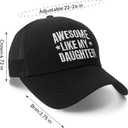 Awesome Like My Daughter Hat, Birthday for Papa, Stepdad, Grandpa Black (Black)