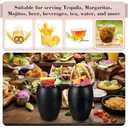 Gejoy 6 Pcs 12 oz Cantaritos De Barro Mexicanos Mini Cantaritos Shooters Pottery Cocktail Glasses for Margaritas Mojitos Mexican Mexicanos Cocktail Cups (Black)