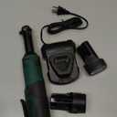 KIMO Extended Cordless Ratchet Wrench 3/8" Set, 400RPM 40Ft-Lbs 4-Inch Long Neck Electric Ratchet Wrench w/Variable Speed, 7 Sockets & 1/4" Adapter, 12V Power Ratchet Wrenches w/ 2x2.0 Ah Batteries (Deep Green)