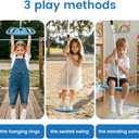 Tree Swing for Kids - 3 -in-1 Multi-Functional Swing Single Disc Seat and Climbing Rope Set - Treehouse and Outdoor Playground Accessories