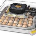 Incubator for Hatching Eggs, 48 Egg Incubator with Automatic Egg Turning and Humidity Temperature Control, Egg Candler, Chicken Incubator for Ducks/Quail/Goose/Pigeon, 360 View with Clear Window 