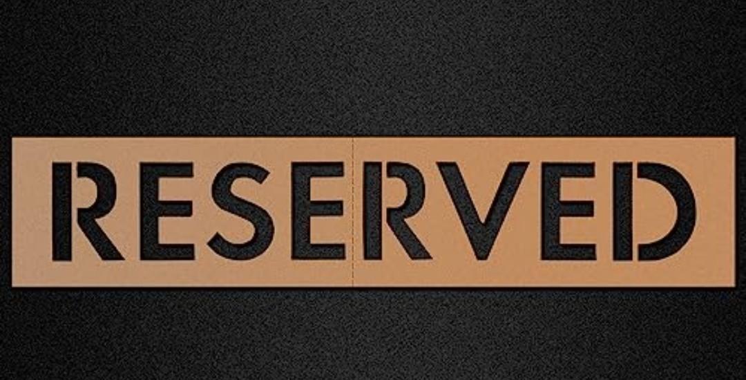 Qilery Pavement Marking Stencils Reusable Foldable Cardboard Painting Letter Stencil for Parking Lots Curbs for Traffic Curb Marking Pavement Sign(Reserved) 12x80