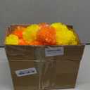 6 Pcs 5 Feet Long Strands Marigold Flowers Garland with Pendant Indian Wedding Decoration Artificial Decorations for Altar Faux Flower for Diwali, Pooja, Bush Floral Party (Dark Orange, Yellow)