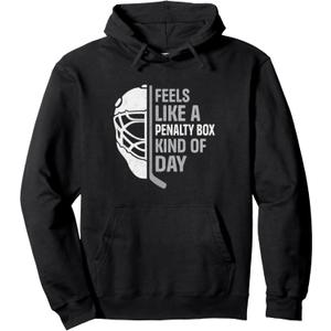 Funny Hockey Player Feels Like A Penalty Box Kind Of Day Pullover Hoodie, Size Medium