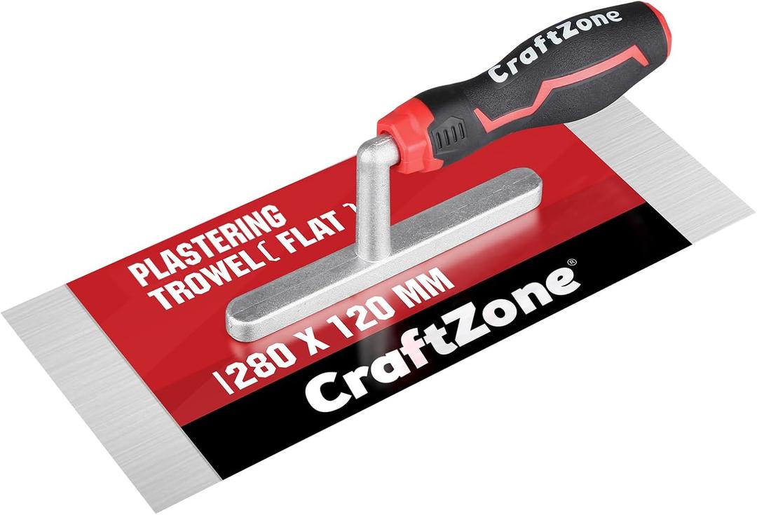 Concrete Trowel 11" x 5", Concrete Tools Stainless Steel Flat Finishing Trowel with Soft Grip Handle, Drywall Concrete Cement Plastering Tile Masonry Construction Hand Tools