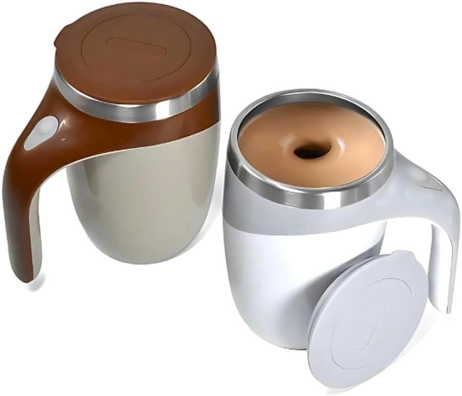 Self Stirring Coffee Mug 14oz - Automatic Stirrer for Tea & Coffee Accessories Mixing Mug, Travel Coffee Mug with Lid, Coffee Cups with Lids, Portable Coffee Cup Mixer, Battery Powered