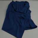 GRACE KARIN Women's Wrap V Neck Casual Work Tops Sleeveless Office Dressy Summer Blouse Asymmetrical Elegant Shirts, L, Peacock Blue