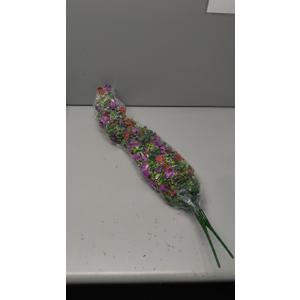 Artificial Hanging Flowers Plants for Outdoor Spring Decoration,2 Pcs Faux Silk Daisy with Eucalyptus Leaves,UV Resistant No Fade Look Real Violet for Outside Home Indoor Decor (Red+Purple)