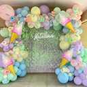 Pastel Balloons Garland Arch Kit 143pcs Macaron Rainbow Balloons Birthday Party Background Decoration Girl Baby Shower Donuts Ice Cream Party Supplies Pink Blue Green