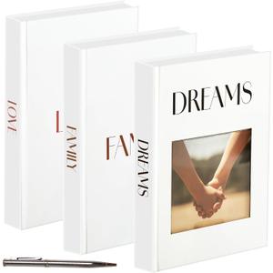 3-Piece Book Decor Set  Faux Books With Printed Covers, Stylish Decorative Books For Home Display, Includes Sophisticated Pen Gift