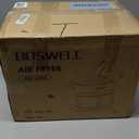 BOSWELL Glass Air Fryer, 7.5QT with Transparent Fry Bowl, Circulating Heating, Temperature Control, Air Fryer Roast, Dishwasher Safe (Black)