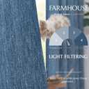 Jinchan Burlap Linen Look Curtains 84 Inches Long Blue Textured Curtains for Living Room Light Filtering Farmhouse Curtain Panels Semi Sheer Country Rustic Bedroom Window Drapes Rod Pocket 2 Panels