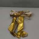 Christmas Wreath Bow 20 x 11 Inches Large Christmas Bows Golden Trimmed Champagne Velvet Bow Winter Farmhouse Bow Xmas Tree Topper Bow for Home Front Door Decorations