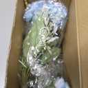 Briful Hydrangea Artificial Flowers Real Touch Hydrangea Flowers 24.8" Blue Fake Flowers Artificial Plants with Long Stem for Outdoor, Garden Wedding, Home Decor
