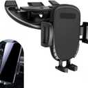 Car CD Slot Phone Holder, Solid Adsorption Anti-Shock Mount with Silicone Pad Protection, One-Handed Operation 360 Rotation Navigation Holder, Universal Clip-Type Interior for Car (Black)