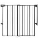 Babelio Baby Gate for Stairs, Kitchen & Doorways, No Bottom Bar| Easy Install| One-Handed Operation| Auto-Close| Hardware Mount Safety Dog Gate (Black, 34" H, 29.7-46.5" W)