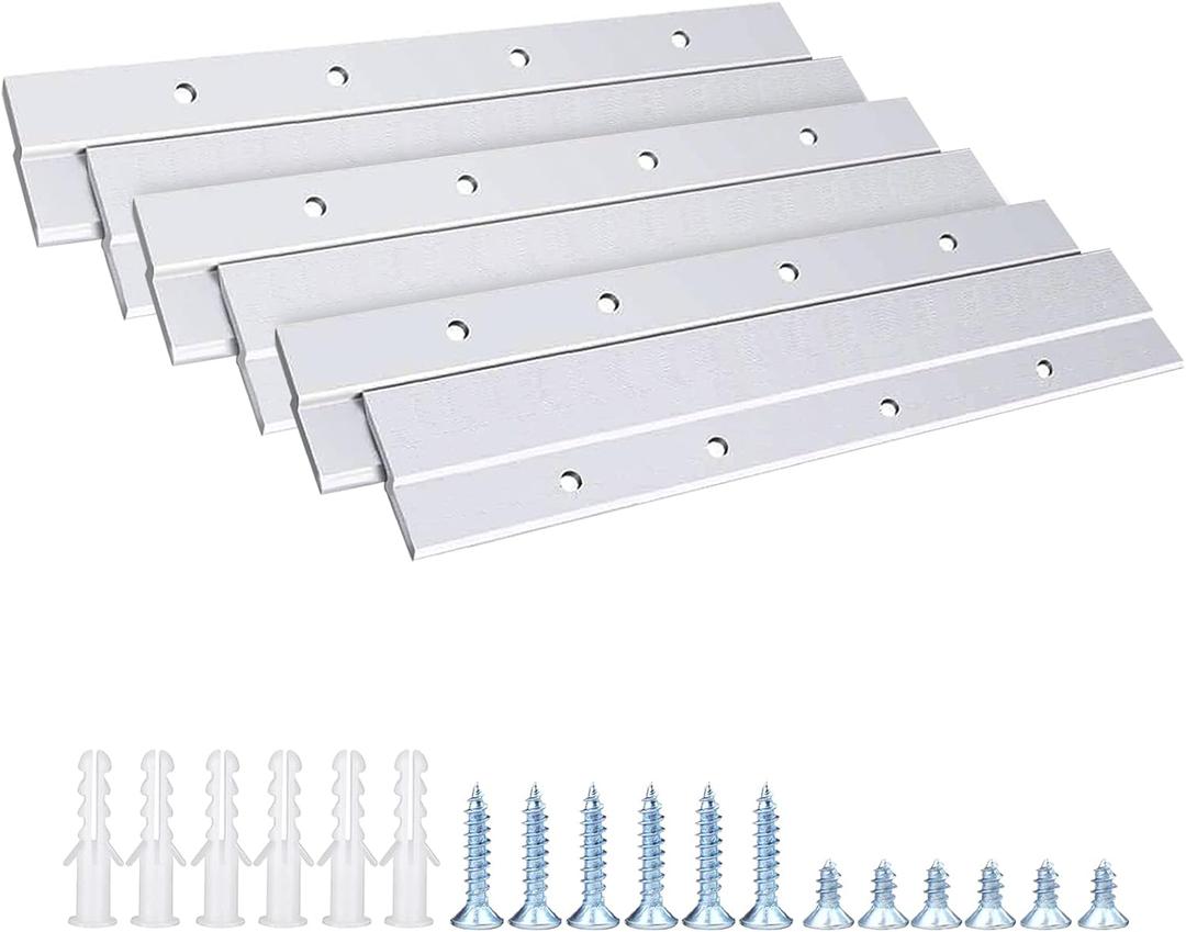 French Cleat Picture Hanger, Aluminum Z Hanger Interlocking Wall Mounting Bracket Hardware(6inch-2Pairs)